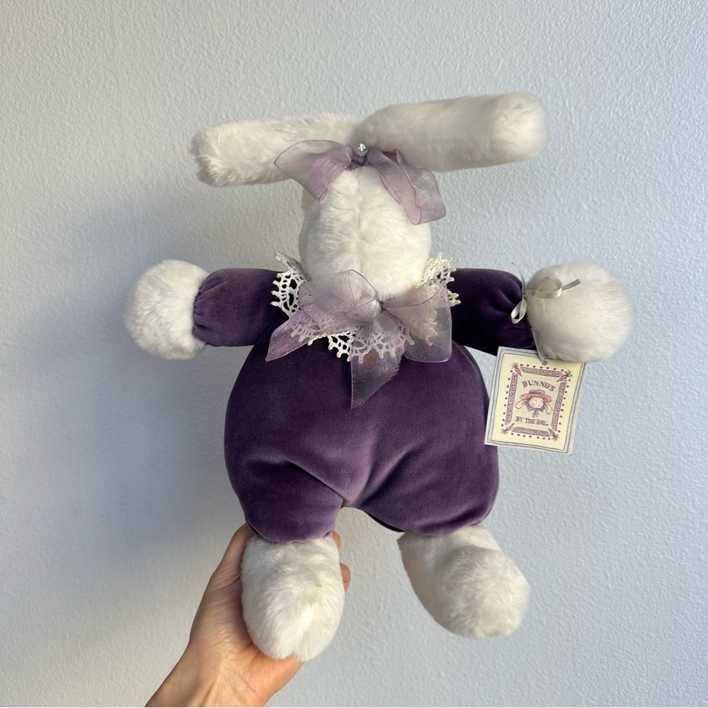 Vintage Bunnies by the Bay Blossom 13" Plush Victorian Purple Velvet 1999 W/ Tag
